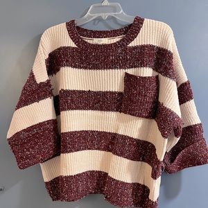 Entro Short Sleeve Stripe Sweater